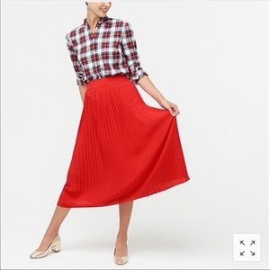 J. Crew pleated midi skirt